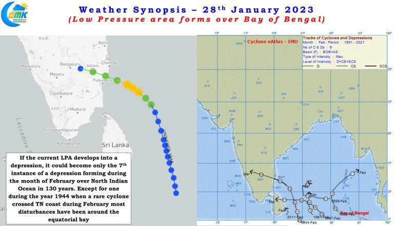 Low Pressure Area Forms Over Bay Of Bengal – Chennairains (COMK)